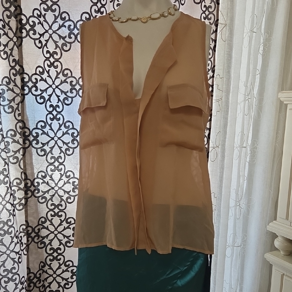 Truth Tan Sleeveless Blouse